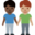 men holding hands, dark skin tone, medium skin tone